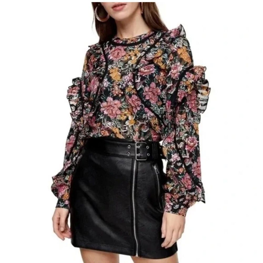 Topshop floral blouse